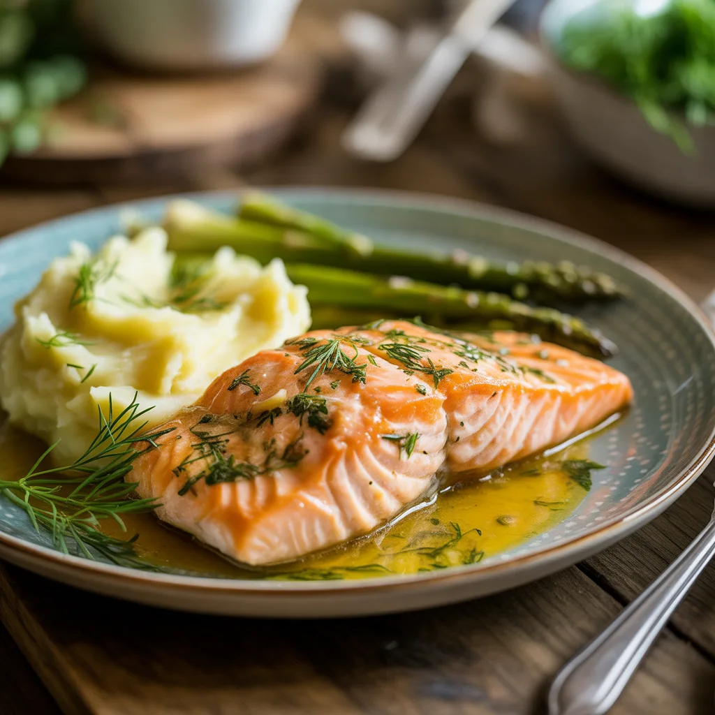 Lemon Garlic Herb Salmon Christmas Entrรฉe for Your Holiday Table